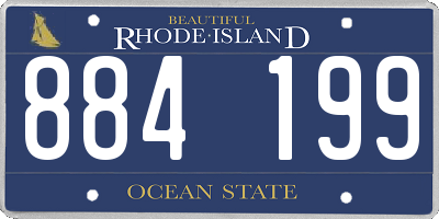 RI license plate 884199