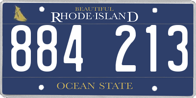 RI license plate 884213