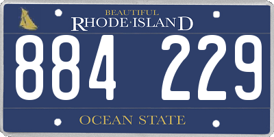 RI license plate 884229