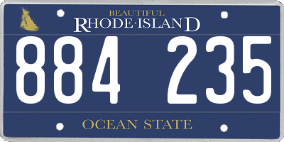 RI license plate 884235