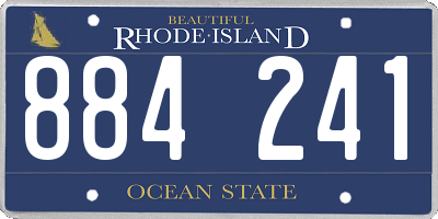 RI license plate 884241