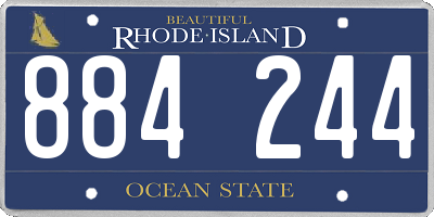 RI license plate 884244