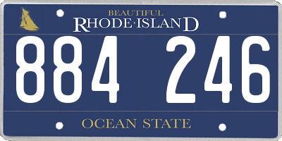 RI license plate 884246