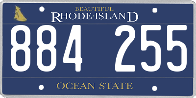 RI license plate 884255