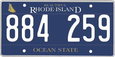 RI license plate 884259