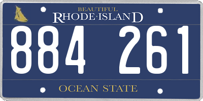 RI license plate 884261