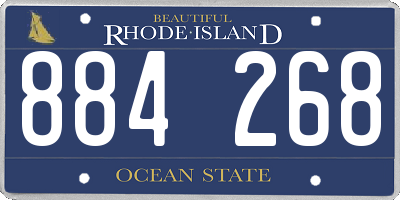 RI license plate 884268