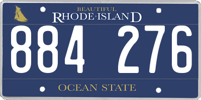 RI license plate 884276