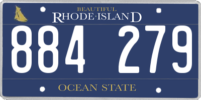 RI license plate 884279