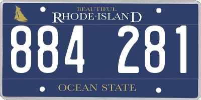 RI license plate 884281