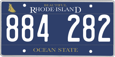 RI license plate 884282