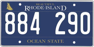 RI license plate 884290