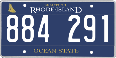 RI license plate 884291