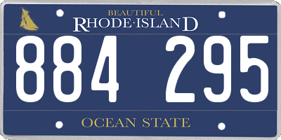 RI license plate 884295