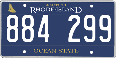 RI license plate 884299