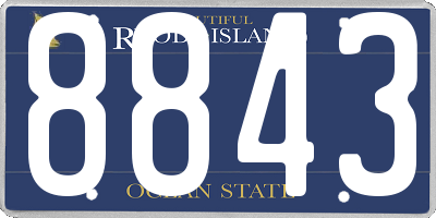 RI license plate 8843