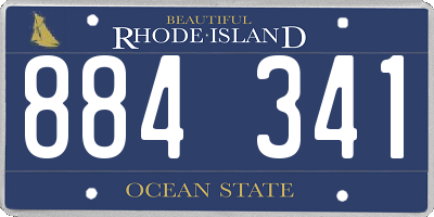 RI license plate 884341