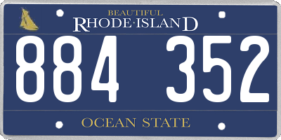 RI license plate 884352