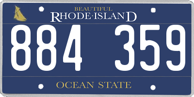 RI license plate 884359