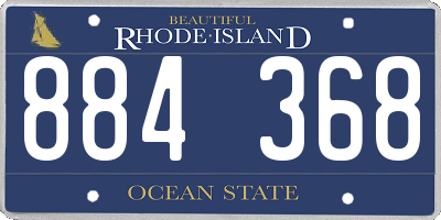 RI license plate 884368