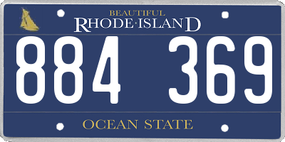 RI license plate 884369