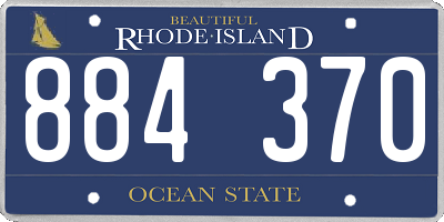 RI license plate 884370