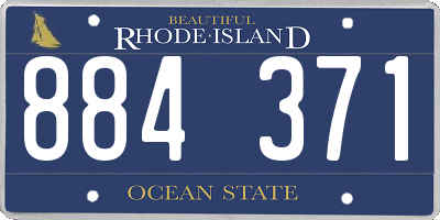 RI license plate 884371