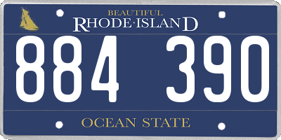 RI license plate 884390