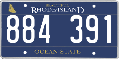 RI license plate 884391