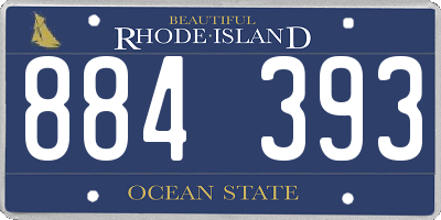 RI license plate 884393