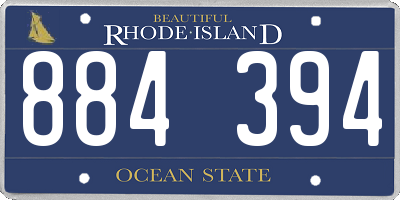 RI license plate 884394