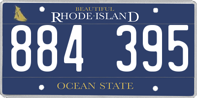 RI license plate 884395