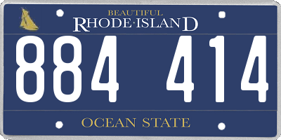 RI license plate 884414