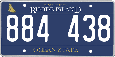 RI license plate 884438