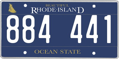 RI license plate 884441