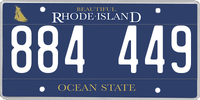 RI license plate 884449