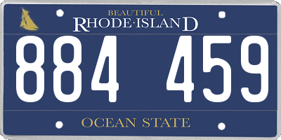RI license plate 884459