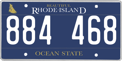 RI license plate 884468