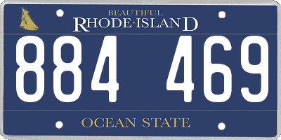 RI license plate 884469
