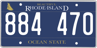 RI license plate 884470