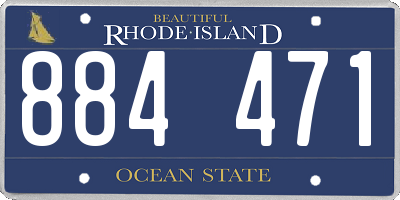 RI license plate 884471