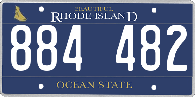RI license plate 884482