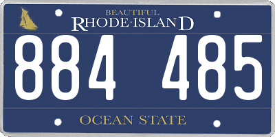 RI license plate 884485
