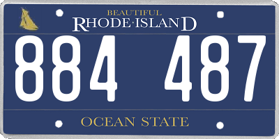 RI license plate 884487