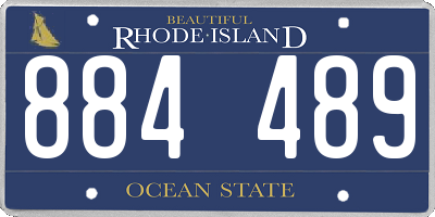 RI license plate 884489
