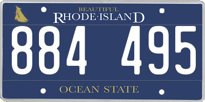 RI license plate 884495
