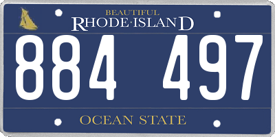RI license plate 884497