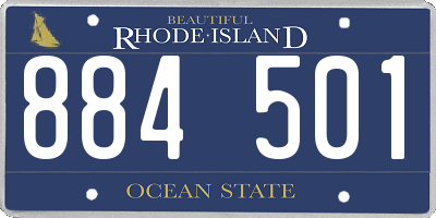 RI license plate 884501