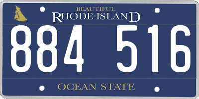 RI license plate 884516