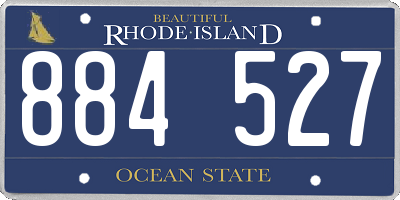RI license plate 884527